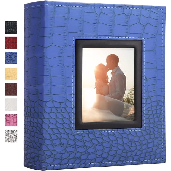 Photo Album for 200 4x6 Photos Leather Cover Extra Large Capacity Picture Book for Wedding Baby Vacation