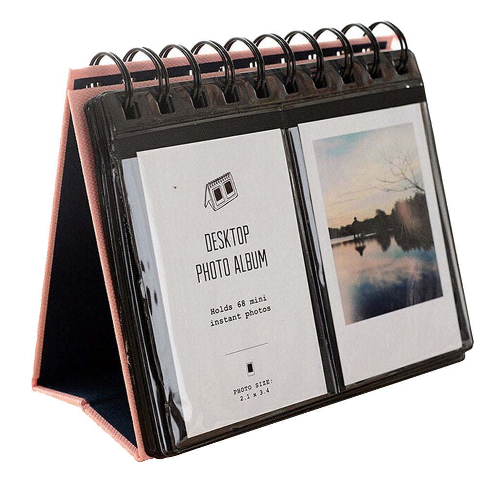 Photo Album for Decoration Pink Desktop Calendar Holds 68 Photos 3 Inch ...