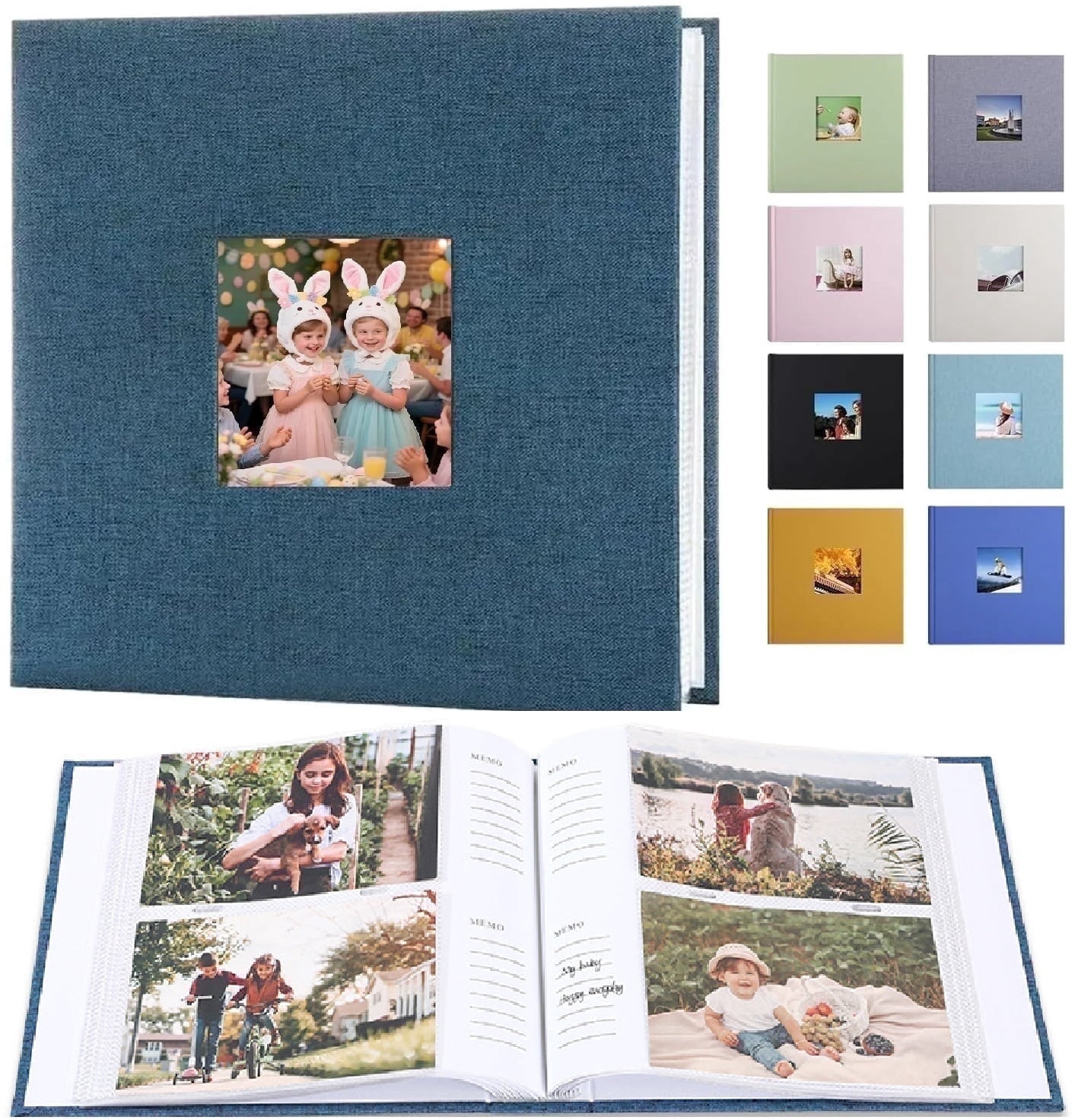 Photo Album with Writing Space 50 Pages 4x6 Photos Hold 200 , Linen ...