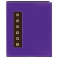 thumbnail image 1 of Pioneer Metal Button Photo Sewn Leatherette Cover Brag Album Purple, 1 of 3