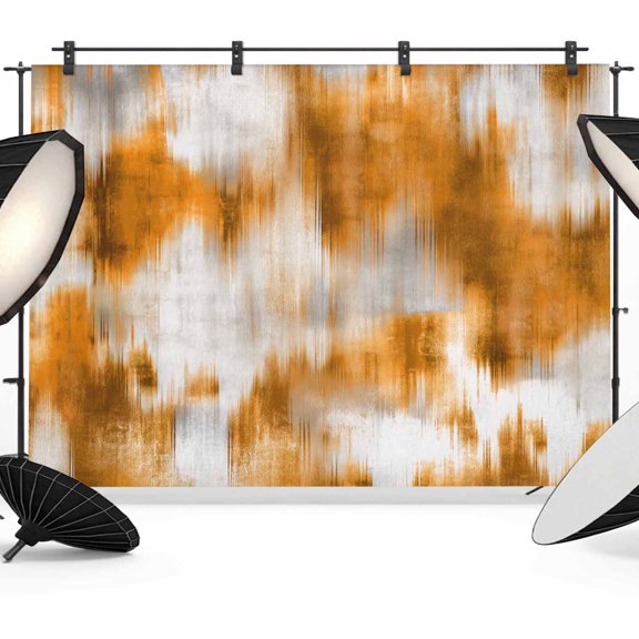 Photo Backdrop 5x7 ft Abstract Art Painting Photography Backdrops Curtains Wall Covering Modena Lines Ombre Orange Photo Booth Drapes for Backdrop Photoshoot Wedding Party Birthday Background Screen