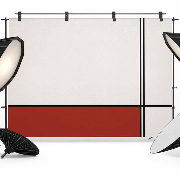 Photo Backdrop 5x7 ft Abstract Photography Backdrops Curtains Picture Wall Covering Modern Red Stripes Lines Photo Booth Drapes for Backdrop Photoshoot Wedding Party Birthday Background Screen