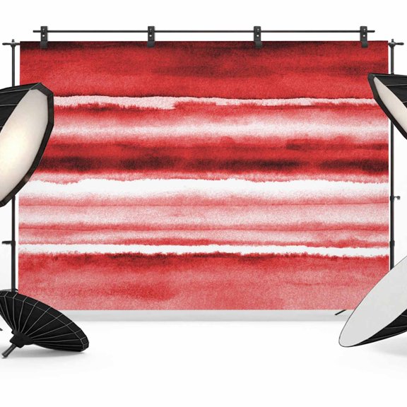 Photo Backdrop 5x7 ft Abstract Waves Photography Backdrops Curtains Wall Covering Stripes Watercolor Ombre Red Photo Booth Drapes for Backdrop Photoshoot Wedding Party Birthday Background Screen