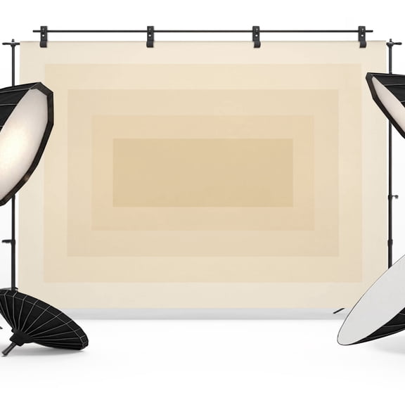 Photo Backdrop 5x7 ft Beige Squares Photography Backdrops Curtains Wall Covering Gradient Color Geometric Tunnel Photo Booth Drapes for Backdrop Photoshoot Wedding Party Birthday Background Screen