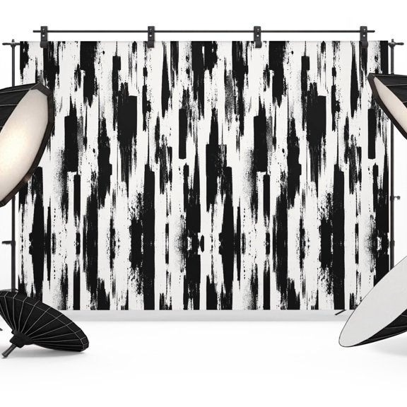 Photo Backdrop 5x7 ft Black Abstract Lines Photography Backdrops Picture Wall Covering Graffiti Vertical Stripes Photo Booth Drapes for Backdrop Photoshoot Wedding Party Birthday Background Screen