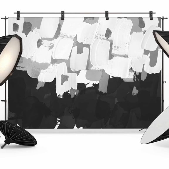 Photo Backdrop 5x7 ft Black Graffiti Paint Photography Backdrops Curtains Picture Wall Covering Abstract Dappled Photo Booth Drapes for Backdrop Photoshoot Wedding Party Birthday Background Screen