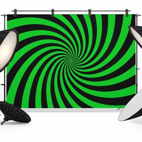 Photo Backdrop 5x7 ft Black Green Lime Spiral Photography Backdrops Curtains Wall Covering 3D Abstract Stripes Photo Booth Drapes for Backdrop Photoshoot Wedding Party Birthday Background Screen