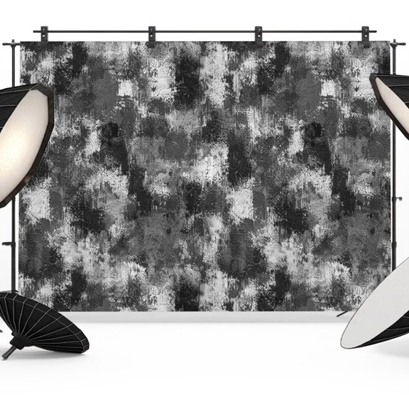 Photo Backdrop 5x7 ft Black Ink Splash Photography Backdrops Curtains Wall Covering Modern Misty Smoke Swirls Photo Booth Drapes for Backdrop Photoshoot Wedding Party Birthday Background Screen