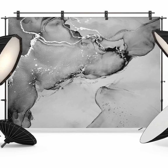 Photo Backdrop 5x7 ft Black Marble Photography Backdrops Curtains Picture Wall Covering Abstract Waves Cloud Photo Booth Drapes for Backdrop Photoshoot Wedding Party Birthday Background Screen