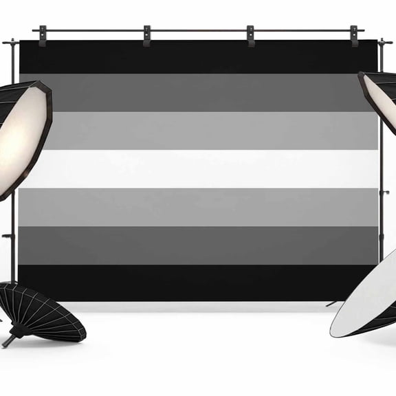 Photo Backdrop 5x7 ft Black Photography Backdrops Curtains Picture Wall Covering Gradient Stripes Modern Photo Booth Drapes for Backdrop Photoshoot Wedding Party Birthday Background Screen
