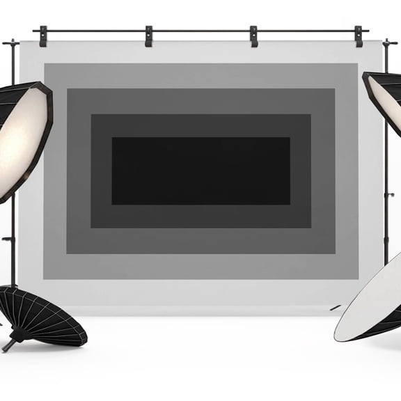 Photo Backdrop 5x7 ft Black Squares Photography Backdrops Curtains Wall Covering Gradient Color Geometric Tunnel Photo Booth Drapes for Backdrop Photoshoot Wedding Party Birthday Background Screen