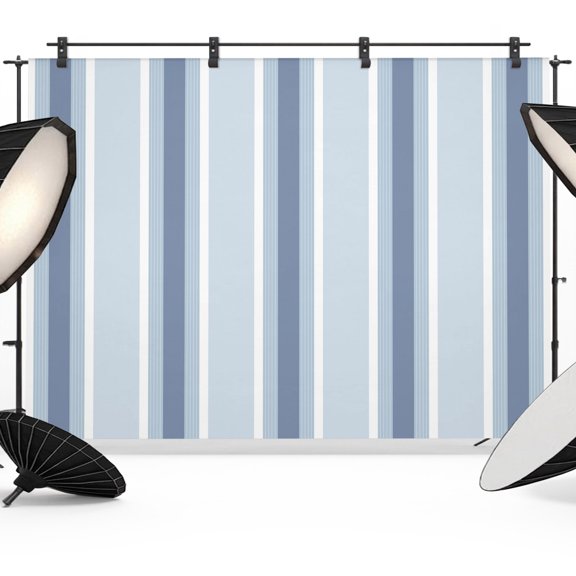Photo Backdrop 5x7 ft Blue Stripes Photography Backdrops Curtains Wall Covering Classic Vertical Lines Striped Photo Booth Drapes for Backdrop Photoshoot Wedding Party Birthday Background Screen