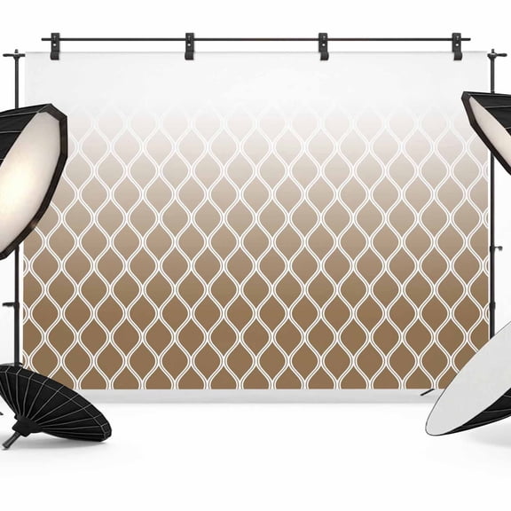 Photo Backdrop 5x7 ft Brown Geometric Photography Backdrops Curtains Wall Covering Ombre Lines Rhombus Pattern Photo Booth Drapes for Backdrop Photoshoot Wedding Party Birthday Background Screen