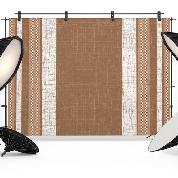 Photo Backdrop 5x7 ft Brown Linen Stripes Photography Backdrops Curtains Wall Covering Striped Lines Textured Photo Booth Drapes for Backdrop Photoshoot Wedding Party Birthday Background Screen
