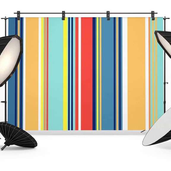 Photo Backdrop 5x7 ft Colorful Stripes Photography Backdrops Curtains Wall Covering Boho Style Lines Striped Photo Booth Drapes for Backdrop Photoshoot Wedding Party Birthday Background Screen