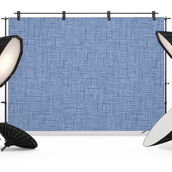 Photo Backdrop 5x7 ft Denim Blue Linen Texture Photography Backdrops Picture Wall Covering Grain Solid Color Photo Booth Drapes for Backdrop Photoshoot Wedding Party Birthday Background Screen