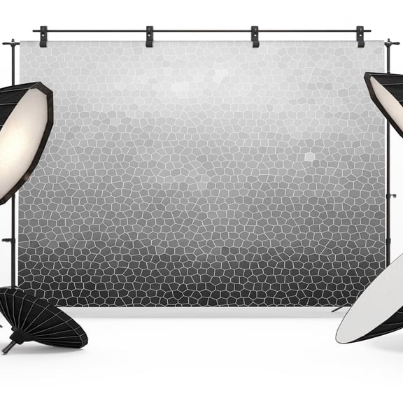 Photo Backdrop 5x7 ft Gray Hexagonal Tiles Photography Backdrops Curtains Picture Wall Covering Gradient Honeycomb Photo Booth Drapes for Backdrop Photoshoot Wedding Party Birthday Background Screen