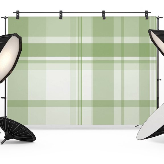 Photo Backdrop 5x7 ft Green Checked Plaid Photography Backdrops Curtains Wall Covering Modern Blocks Lines Stripes Photo Booth Drapes for Backdrop Photoshoot Wedding Party Birthday Background Screen