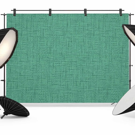 Photo Backdrop 5x7 ft Green Linen Texture Photography Backdrops Curtains Picture Wall Covering Grain Solid Color Photo Booth Drapes for Backdrop Photoshoot Wedding Party Birthday Background Screen