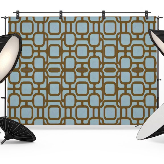 Photo Backdrop 5x7 ft Green Rounded Squares Photography Backdrops Picture Wall Covering Geometric Chain Links Grid Photo Booth Drapes for Backdrop Photoshoot Wedding Party Birthday Background Screen