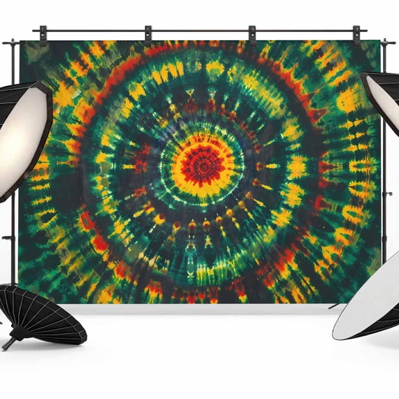 Photo Backdrop 5x7 ft Green Tie-Dye Art Photography Backdrops Curtains Picture Wall Covering Abstract Boho Tribe Photo Booth Drapes for Backdrop Photoshoot Wedding Party Birthday Background Screen