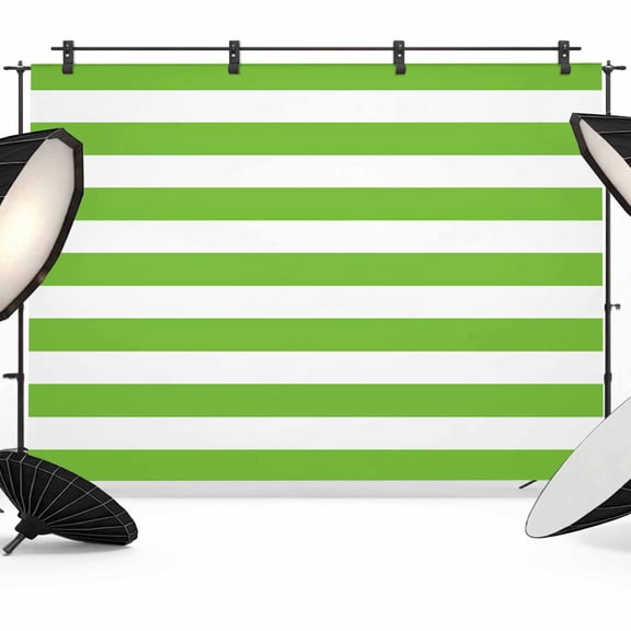 Photo Backdrop 5x7 ft Green and White Stripes Photography Backdrops Curtains Wall Covering Striped Simple Style Photo Booth Drapes for Backdrop Photoshoot Wedding Party Birthday Background Screen