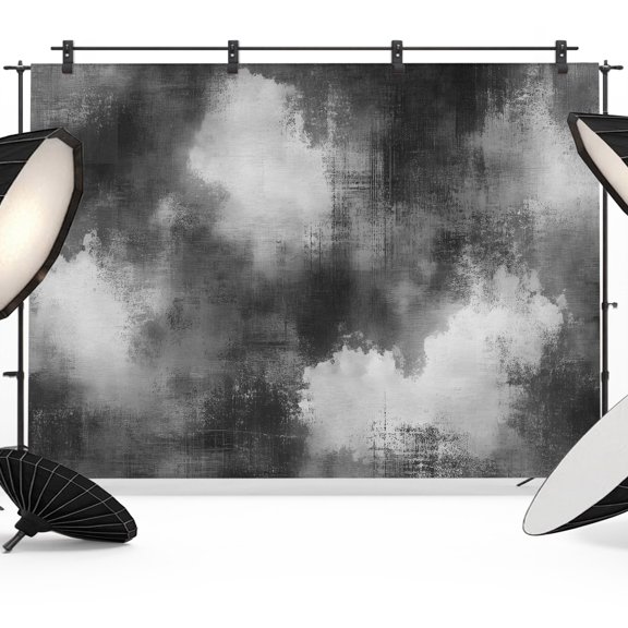 Photo Backdrop 5x7 ft Grey Abstract Clouds Photography Backdrops Curtains Picture Wall Covering Vintage Misty Wisps Photo Booth Drapes for Backdrop Photoshoot Wedding Party Birthday Background Screen