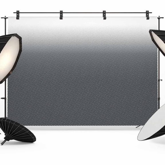 Photo Backdrop 5x7 ft Grey Polka Dots Ombre Photography Backdrops Curtains Wall Covering Gradient Gradual Color Photo Booth Drapes for Backdrop Photoshoot Wedding Party Birthday Background Screen