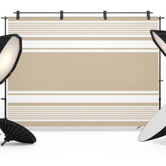 Photo Backdrop 5x7 ft Khaki Stripes Photography Backdrops Curtains Picture Wall Covering Refreshing Stripes Lines Photo Booth Drapes for Backdrop Photoshoot Wedding Party Birthday Background Screen