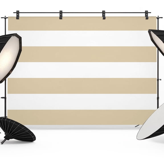 Photo Backdrop 5x7 ft Khaki Stripes Photography Backdrops Picture Wall Covering Parallel Lines Classic Striped Photo Booth Drapes for Backdrop Photoshoot Wedding Party Birthday Background Screen