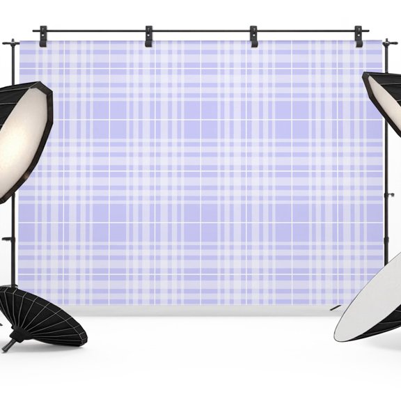 Photo Backdrop 5x7 ft Lavender Buffalo Checked Plaid Photography Backdrops Curtains Wall Covering Gingham Lines Photo Booth Drapes for Backdrop Photoshoot Wedding Party Birthday Background Screen