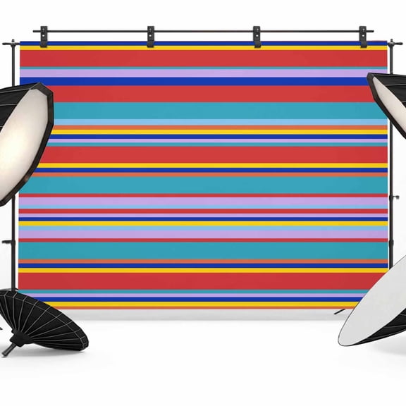 Photo Backdrop 5x7 ft Mexican Serape Colorful Stripes Photography Backdrops CurtainsBoho Style Striped Photo Booth Drapes for Backdrop Photoshoot Wedding Party Birthday Background Screen