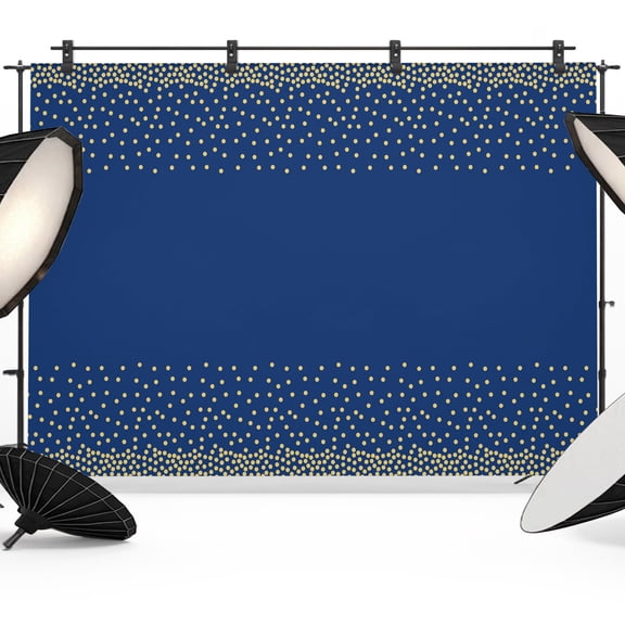 Photo Backdrop 5x7 ft Navy Blue Photography Backdrops Curtains Picture Wall Covering Polka Dots Solid Color Photo Booth Drapes for Backdrop Photoshoot Wedding Party Birthday Background Screen