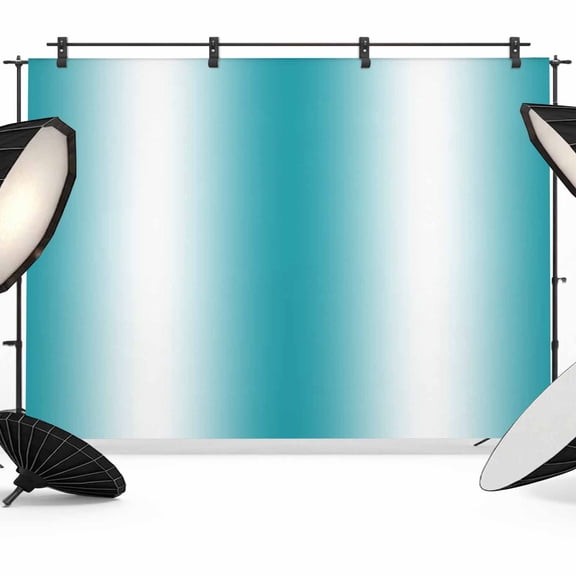 Photo Backdrop 5x7 ft Ombre Teal Blue Photography Backdrops Curtains Picture Wall Covering Gradient Color Photo Booth Drapes for Backdrop Photoshoot Wedding Party Birthday Background Screen