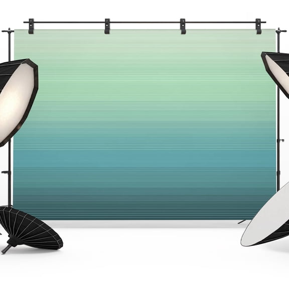 Photo Backdrop 5x7 ft Ombre Teal Green Photography Backdrops Curtains Picture Wall Covering Gradient Color Sky Photo Booth Drapes for Backdrop Photoshoot Wedding Party Birthday Background Screen