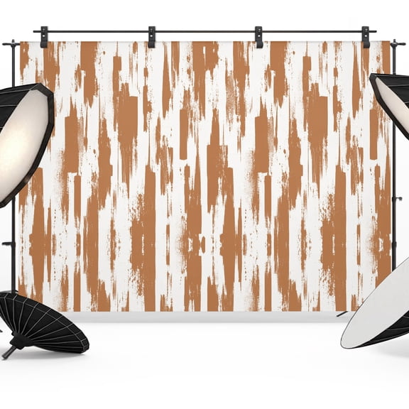 Photo Backdrop 5x7 ft Orange Abstract Lines Photography Backdrops Picture Wall Covering Graffiti Vertical Stripes Photo Booth Drapes for Backdrop Photoshoot Wedding Party Birthday Background Screen