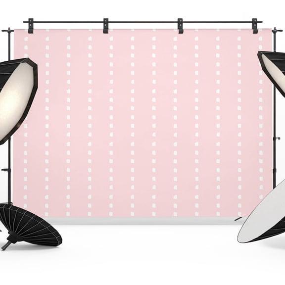 Photo Backdrop 5x7 ft Pink Dotted Lines Photography Backdrops Curtains Wall Covering Modern Vertical Stripes Photo Booth Drapes for Backdrop Photoshoot Wedding Party Birthday Background Screen