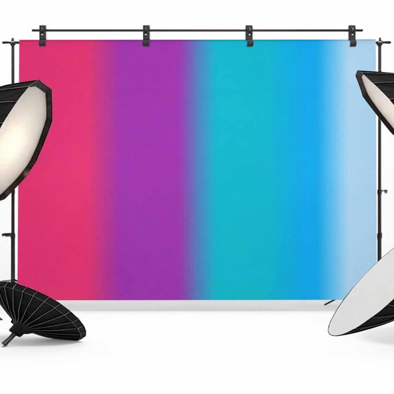 Photo Backdrop 5x7 ft Pink Purple Blue } Photography Backdrops Curtains Wall Covering Gradient Color Stripe Photo Booth Drapes for Backdrop Photoshoot Wedding Party Birthday Background Screen