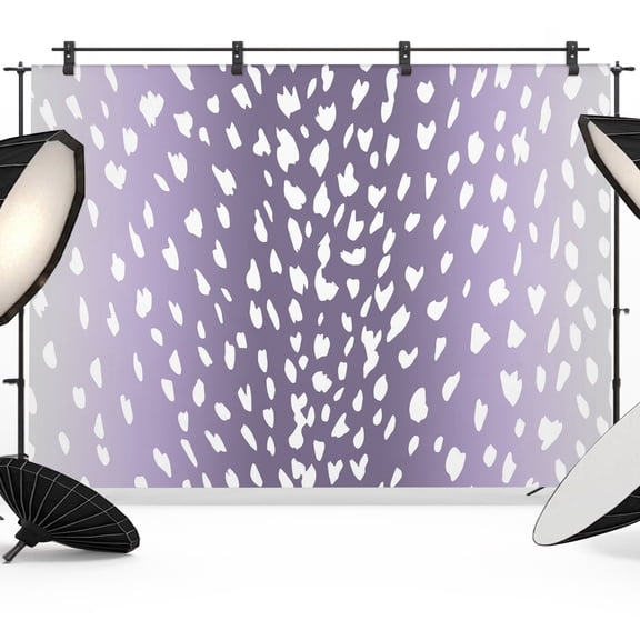 Photo Backdrop 5x7 ft Purple Dots Texture Photography Backdrops Curtains Wall Covering Modern Ombre Fawn Pattern Photo Booth Drapes for Backdrop Photoshoot Wedding Party Birthday Background Screen
