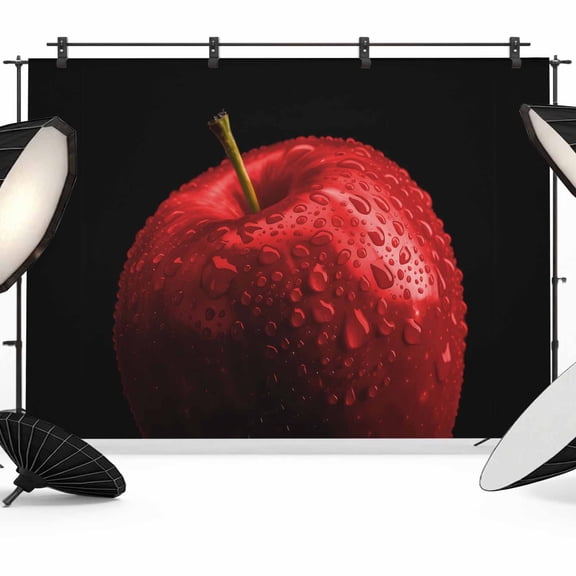 Photo Backdrop 5x7 ft Red Fruit Photography Backdrops Curtains Picture Wall Covering Berry Drops Photo Booth Drapes for Backdrop Photoshoot Wedding Party Birthday Background Screen