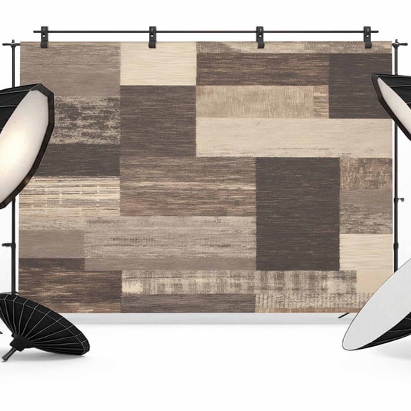 Photo Backdrop 5x7 ft Rustic Brown Wood Plank Photography Backdrops Curtains Wall Covering Farmhouse Collage Block Photo Booth Drapes for Backdrop Photoshoot Wedding Party Birthday Background Screen