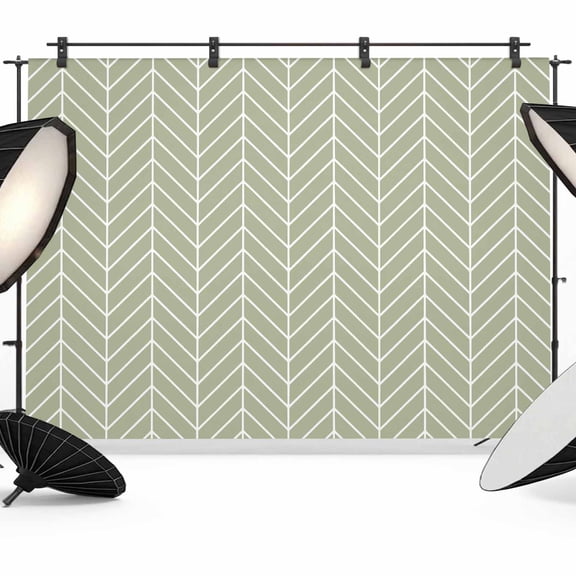 Photo Backdrop 5x7 ft Sage Green Chevron Stripes Photography Backdrops CurtainsModern Geometric Texture Photo Booth Drapes for Backdrop Photoshoot Wedding Party Birthday Background Screen