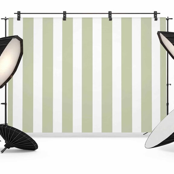 Photo Backdrop 5x7 ft Sage Green Stripes Photography Backdrops Curtains Picture Wall Covering Simple Style Photo Booth Drapes for Backdrop Photoshoot Wedding Party Birthday Background Screen