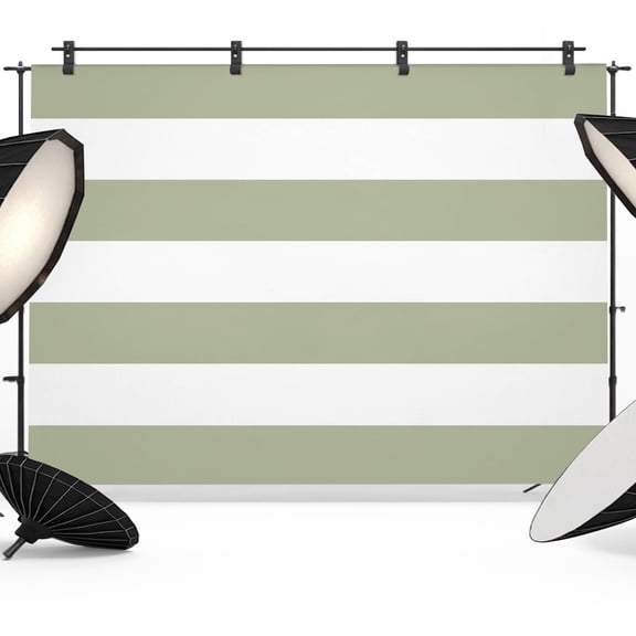 Photo Backdrop 5x7 ft Sage Green Stripes Photography Backdrops Picture Wall Covering Classic Horizontal Striped Photo Booth Drapes for Backdrop Photoshoot Wedding Party Birthday Background Screen