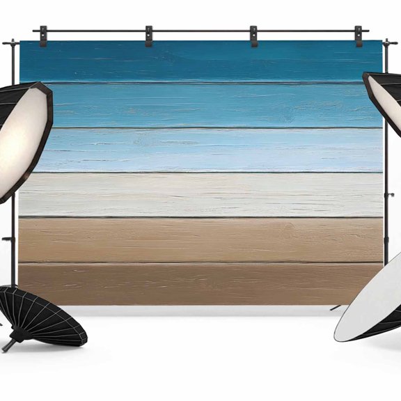 Photo Backdrop 5x7 ft Teal Blue Wood Grain Photography Backdrops Curtains Picture Wall Covering Brown Ombre Wooden Photo Booth Drapes for Backdrop Photoshoot Wedding Party Birthday Background Screen