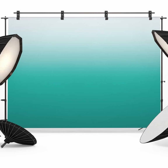 Photo Backdrop 5x7 ft Teal Green Ombre Photography Backdrops Curtains Picture Wall Covering Gradient Gradual Color Photo Booth Drapes for Backdrop Photoshoot Wedding Party Birthday Background Screen
