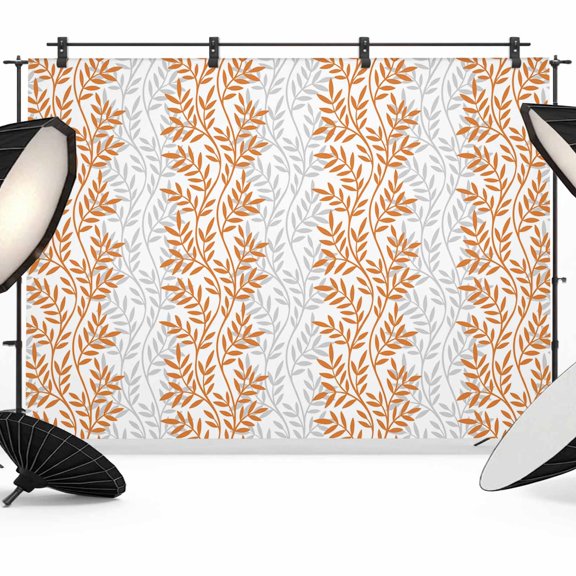 Photo Backdrop 5x7 ft Tree Branch Photography Backdrops Curtains Picture Wall Covering Orange Grey Leaves Photo Booth Drapes for Backdrop Photoshoot Wedding Party Birthday Background Screen
