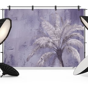 Photo Backdrop 5x7 ft Tropical Palm Tree Photography Backdrops CurtainsPurple Graffiti Coastal Island Photo Booth Drapes for Backdrop Photoshoot Wedding Party Birthday Background Screen