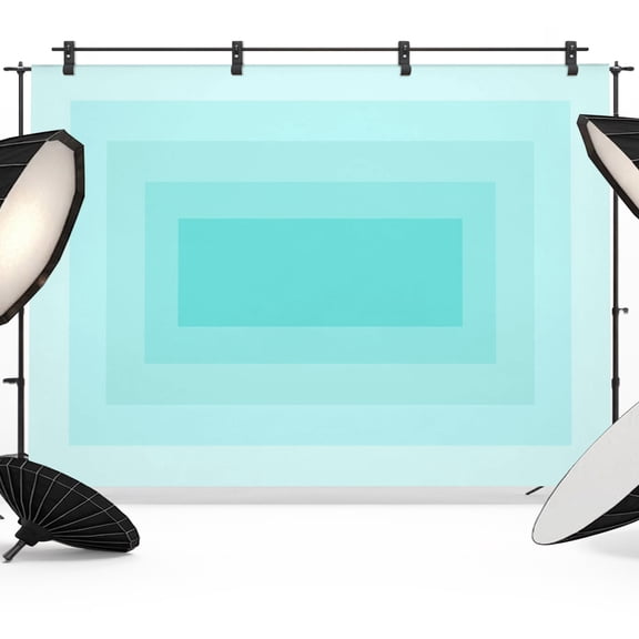 Photo Backdrop 5x7 ft Turquoise Squares Photography Backdrops CurtainsGradient Color Geometric Tunnel Photo Booth Drapes for Backdrop Photoshoot Wedding Party Birthday Background Screen