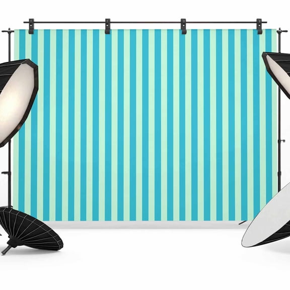 Photo Backdrop 5x7 ft Turquoise Stripes Photography Backdrops Curtains Wall Covering Classic Vertical Striped Photo Booth Drapes for Backdrop Photoshoot Wedding Party Birthday Background Screen